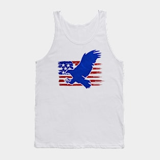 4th of July Independence Day USA Eagle American Flag Tank Top